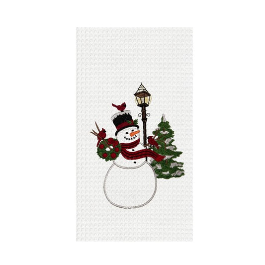 Christmas Snowman & Cardinals Kitchen Towel