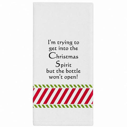 Wild Hare Bistro Towel "I'm Trying To Get Into..." Holiday Towel