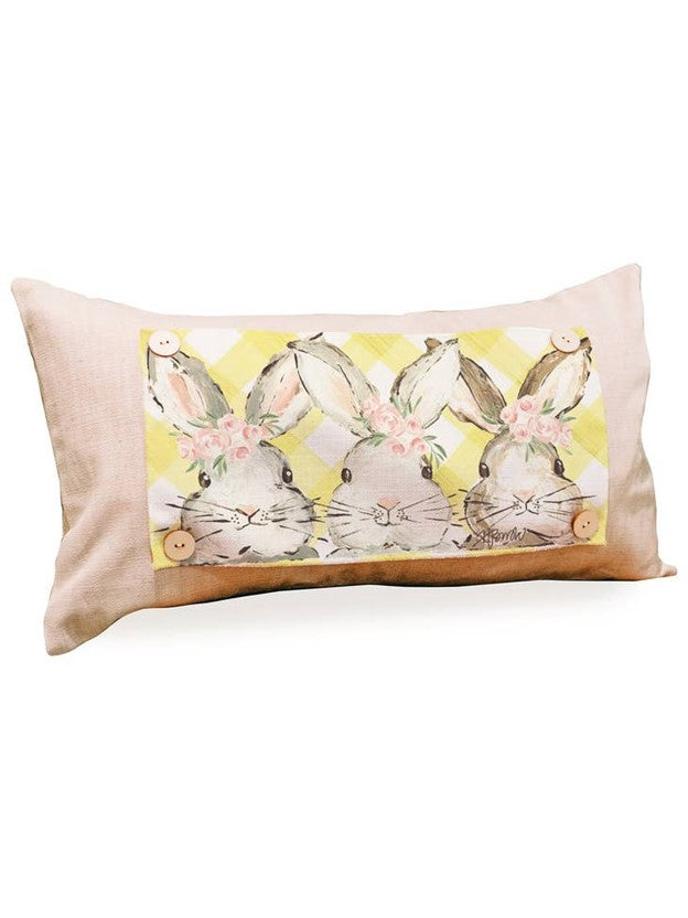 Bunny Sisters Lumbar Pillow Swap