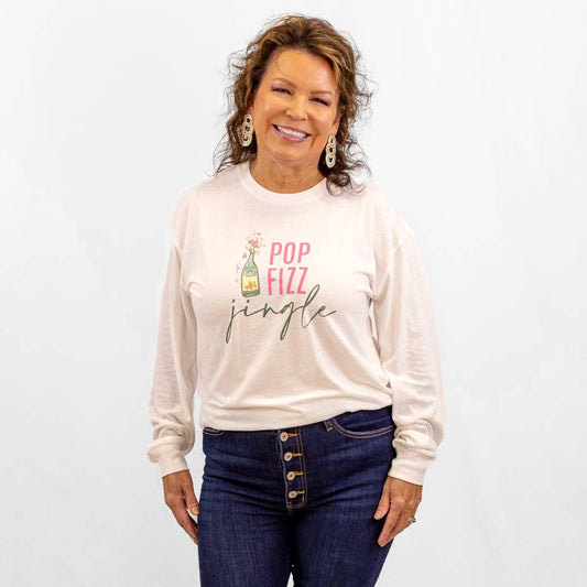 Pop Fizz Jingle Long Sleeve Crew Neck T-Shirt