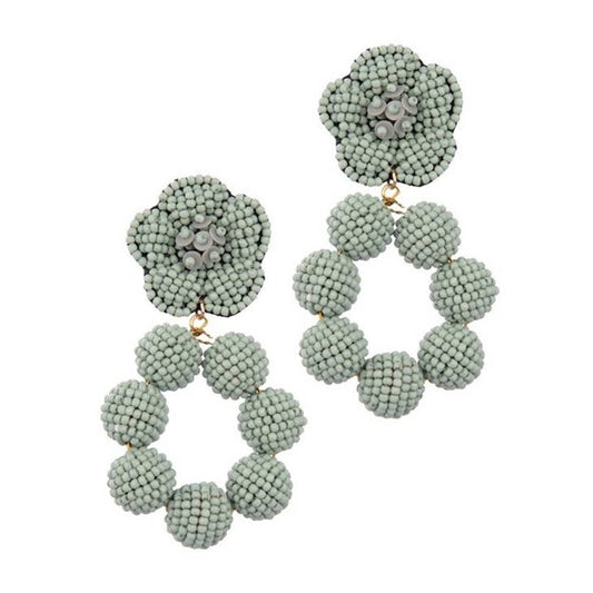 Laura Janelle Aqua Bauble Earrings