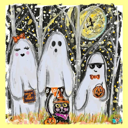 3 Ghosts Cat Square Pillow Swap