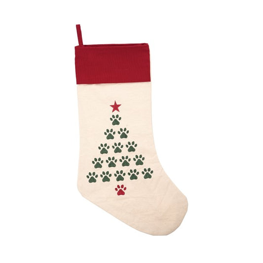 Christmas Tree Paws Stocking