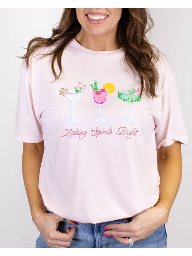 Making Spirits Bright Crew Neck T-Shirt