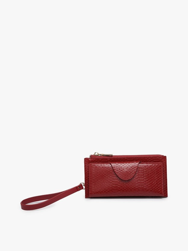 Jen & Co Kayla Snake RDIF Wallet w/ Snap Closure