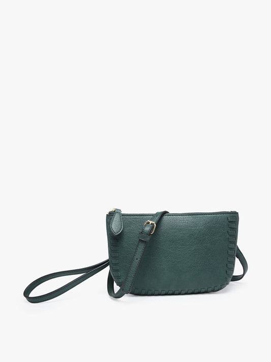Jen and Co. Bonnie Dual Compartment Whipstitch Crossbody