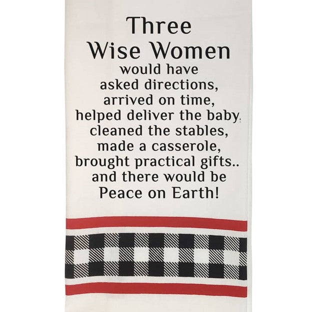 Wild Hare Bistro Towel Wise Women...Peace On Earth! Christmas Towel