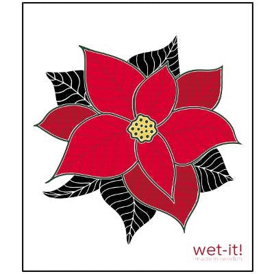 Blooming Poinsettia Wet-It Kitchen Cloth