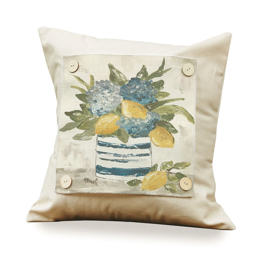 Lemons & Flowers Square Pillow Swap