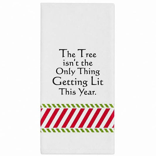 Wild Hare Bistro Towel  "the Tree Isn't the Only Thing..." Holiday Towel