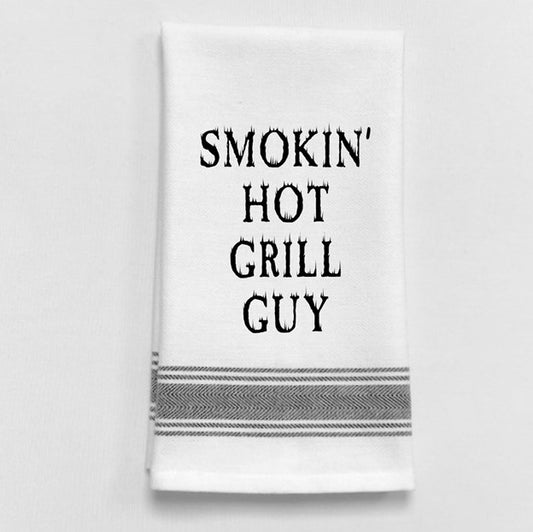 Wild Hare Bistro Towel Smokin' Hot Grill Guy