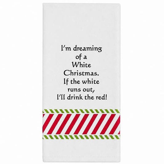 Wild Hare Bistro Towel  "I'm Dreaming of A White..." Holiday Towel