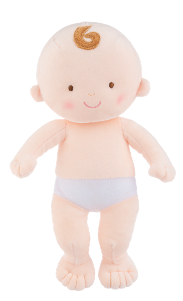 Plush Baby Jesus in a Manger