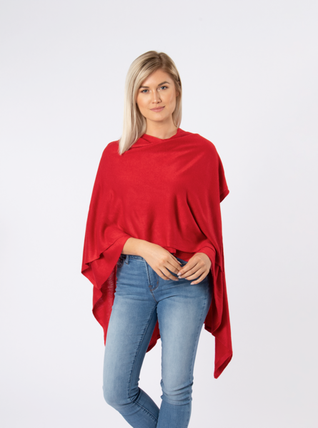 Bordeaux Cardi Wrap Red