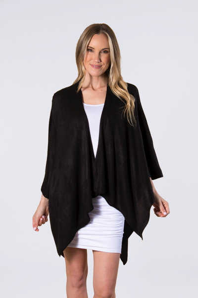 Bordeaux Cardi Wrap Black