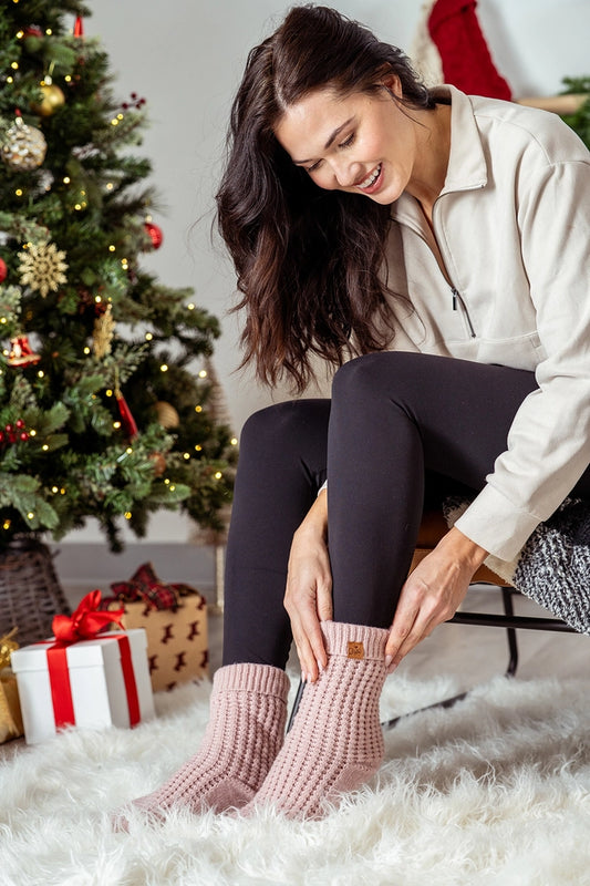 Britt's Knits Juneau Waffle Knit Slipper Socks