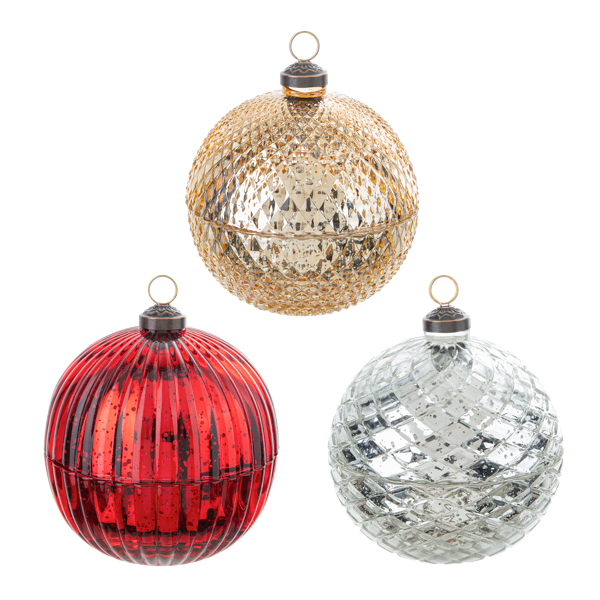 Faceted Glass Ornament Trinket Box with Place Card Holder
