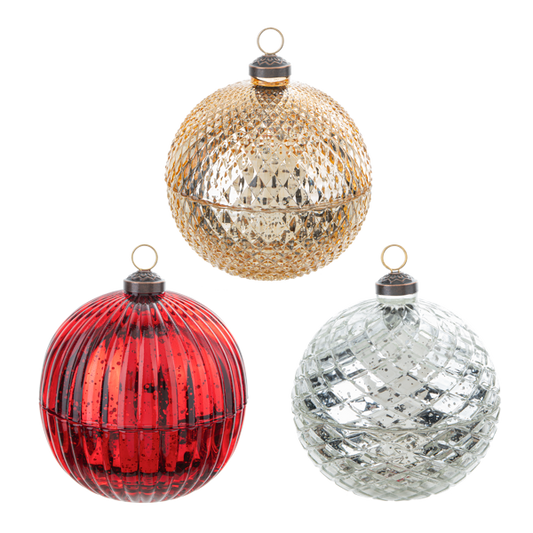 Faceted Glass Ornament Trinket Box with Place Card Holder