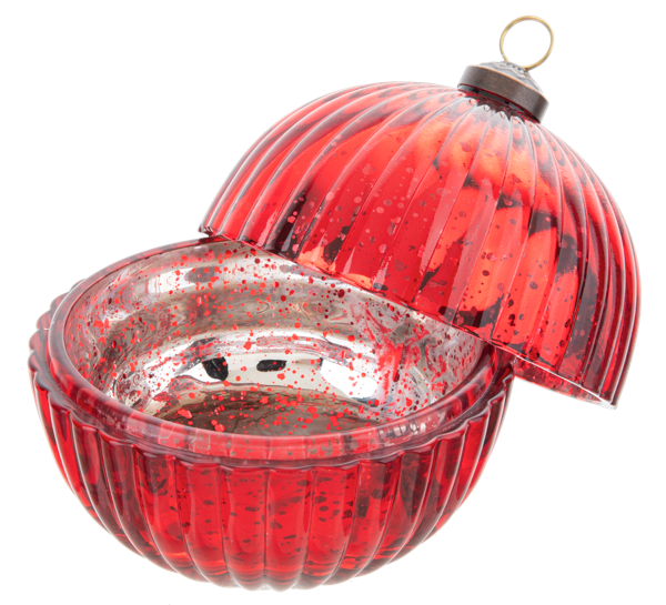 Faceted Glass Ornament Trinket Box with Place Card Holder