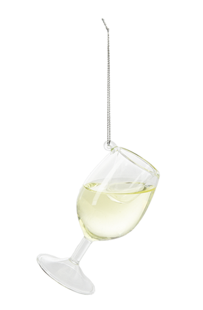 Cheer Donnay Wine Glass Ornament