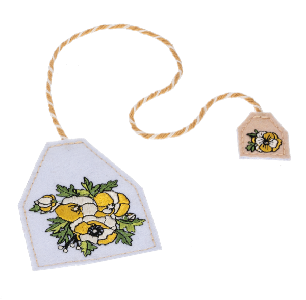 Floral Bookmarks w/Cord & Tassel