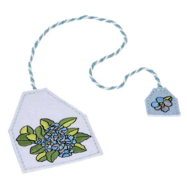 Floral Bookmarks w/Cord & Tassel