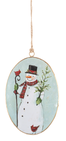 Metal Snowman Ornament