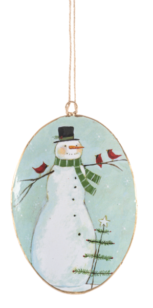 Metal Snowman Ornament