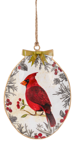 Cardinal Disk Ornament