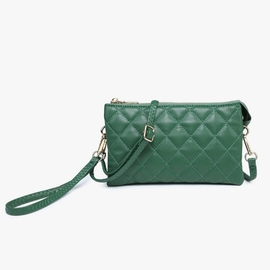 Jen & Co. Riley Quilted 3 Compartment Crossbody Wristlet Bag