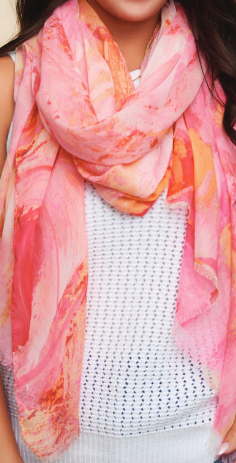 Tilly Abstract Garden Lightweight Scarf
