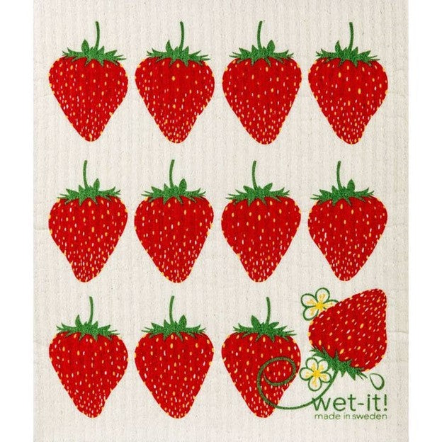 Strawberry Wet-It Kitchen Cloth