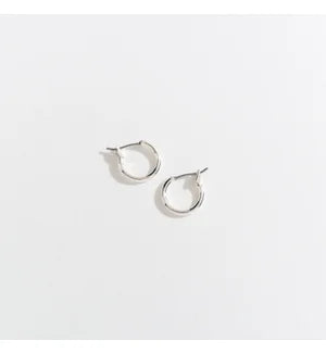 Silver Click Hoop Ear Sense Earrings