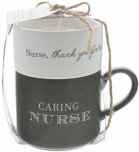 Nurse - Stacking Mug and Candle Set 100% Soy Wax Scent: Tranquility