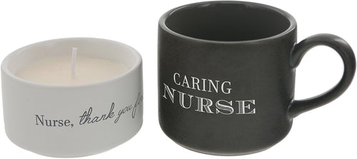 Nurse - Stacking Mug and Candle Set 100% Soy Wax Scent: Tranquility
