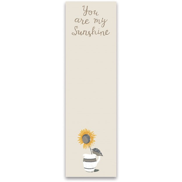 You Are My Sunshine List Notepad