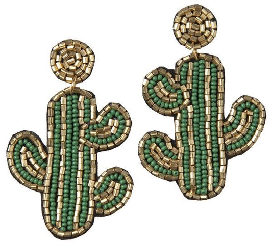 Laura Janelle Green Cactus Earrings