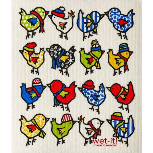 Winter Little Chix Wet-It Kitchen Cloth