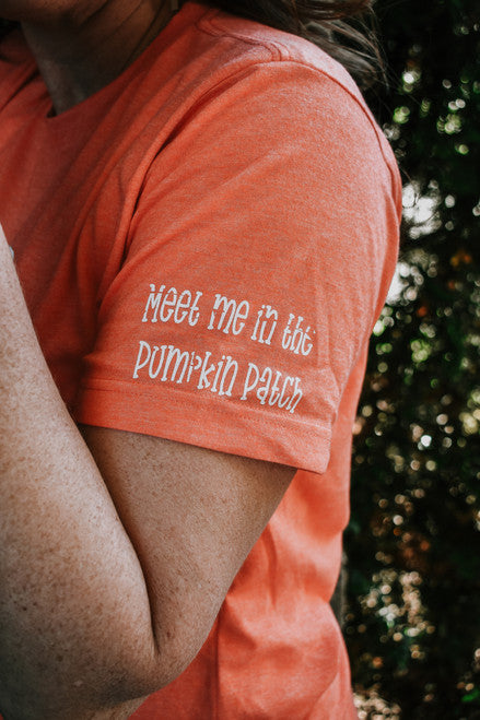 Hello Fall Orange Short Sleeve Cotton Tee Shirt