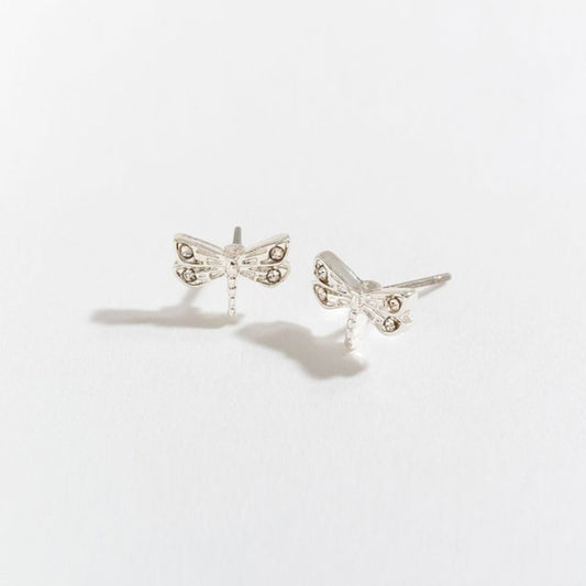 Silver Dragonfly Ear Sense Earrings
