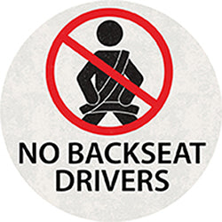 Car Coaster No Backseat Drivers