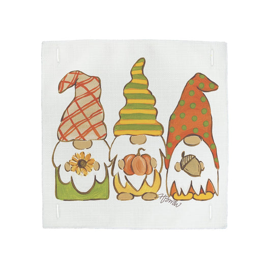 Lucky Bird Square Pillow Swap Fall Gnomes
