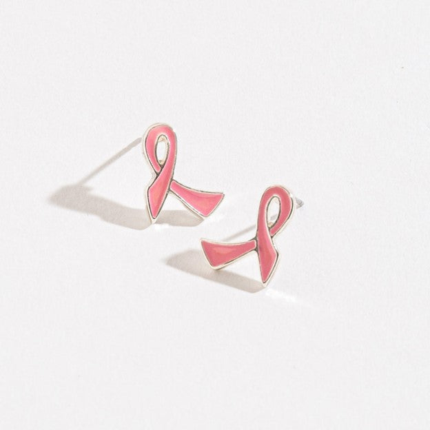 Pink Ribbon Ear Sense Earrings