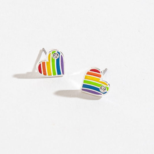 Rainbow Heart Ear Sense Earrings