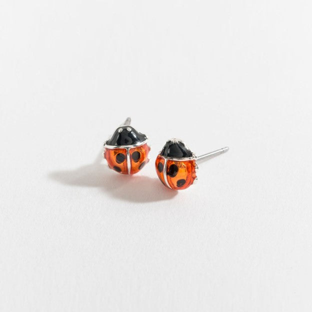 Red and Black Ladybug Ear Sense Earrings