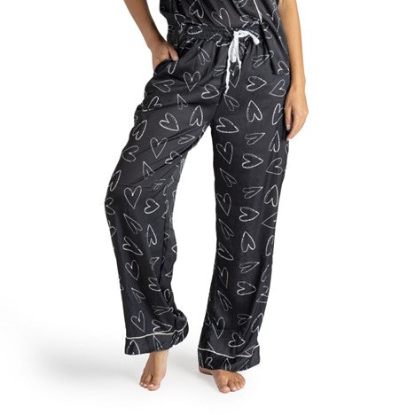 Hello Mello Beauty Sleep Satin I Love Sleep Pajama Pants