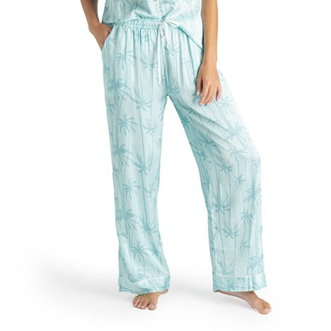 Hello Mello Beauty Sleep Satin Leaf Me Alone Pajama Pants