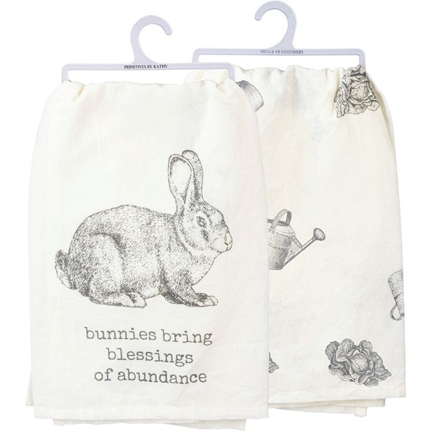 Kitchen Towel - Bunnies Bring Blessings Abundance