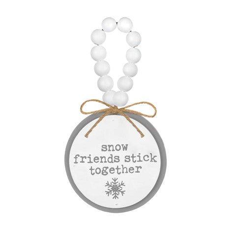 Snow Friends Stick Together Beaded Ornament