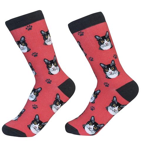 Sock Daddy Black White Cat Socks